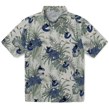 vancouver canucks hibiscus designs beige hawaiian shirts best selling