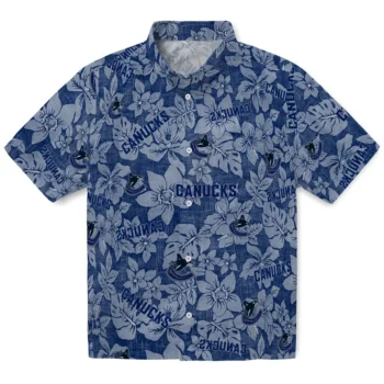 vancouver canucks hibiscus oasis blue hawaiian shirts best selling