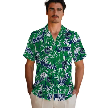 vancouver canucks hibiscus overlay hawaiian shirts fashion forward