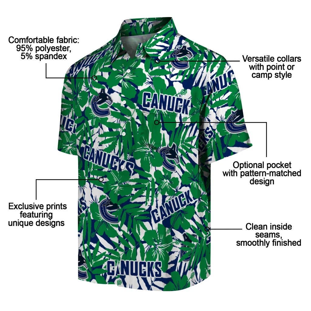 Vancouver Canucks Hawaiian Shirt - Hibiscus Overlay vancouver canucks hibiscus overlay hawaiian shirts new arrival