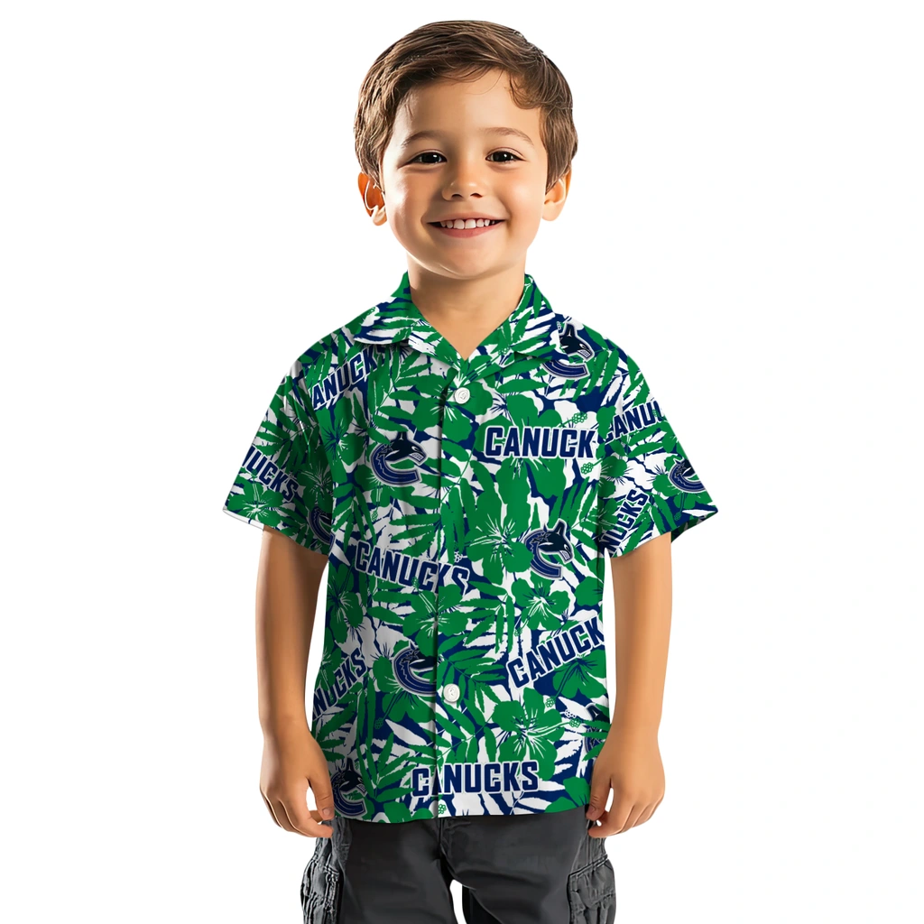 Vancouver Canucks Hawaiian Shirt - Hibiscus Overlay vancouver canucks hibiscus overlay hawaiian shirts top rated