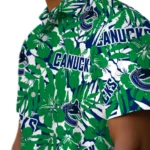 Vancouver Canucks Hawaiian Shirt – Hibiscus Overlay