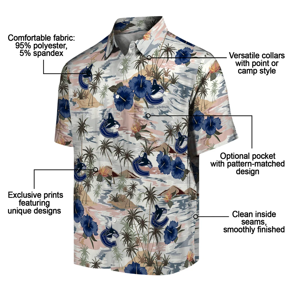 Vancouver Canucks Hawaiian Shirt - Hibiscus Seaside vancouver canucks hibiscus seaside white hawaiian shirts new arrival