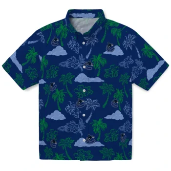 vancouver canucks palm and clouds blue hawaiian shirts best selling