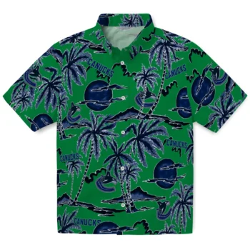 vancouver canucks palm sunset hawaiian shirts best selling