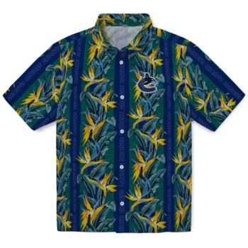 vancouver canucks paradise vines blue hawaiian shirts best selling