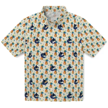 vancouver canucks pineapple delight beige hawaiian shirts best selling