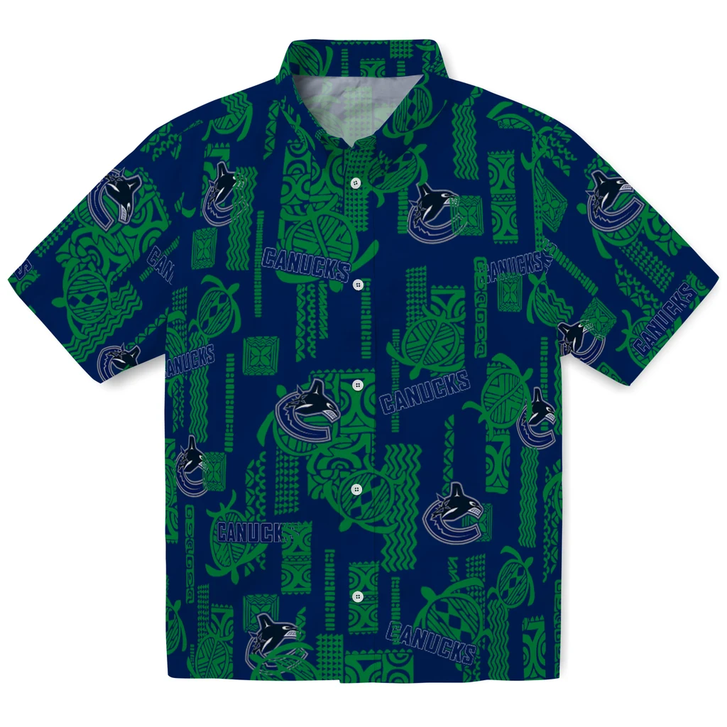 Vancouver Canucks Hawaiian Shirt - Turtle Lines vancouver canucks turtle lines blue hawaiian shirts best selling