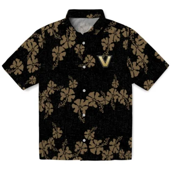 vanderbilt commodores hibiscus petals black hawaiian shirts best selling