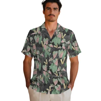 vanderbilt commodores anthurium overlay black hawaiian shirts fashion forward