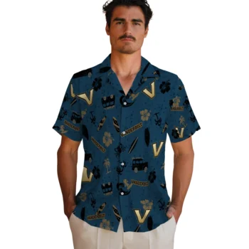 vanderbilt commodores beach vibe navy hawaiian shirts fashion forward