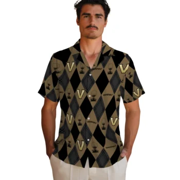 vanderbilt commodores balloon plaid black hawaiian shirts fashion forward