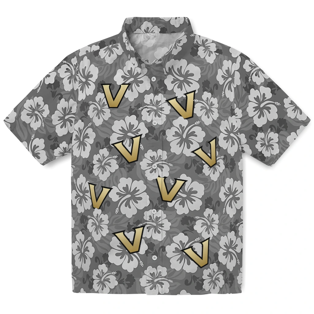 Vanderbilt Commodores Hawaiian Shirt - Hibiscus Cluster vanderbilt commodores hibiscus cluster black hawaiian shirts best selling