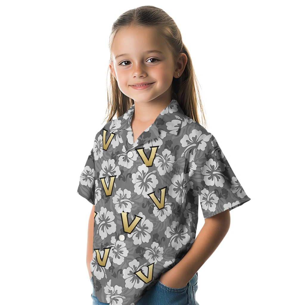 Vanderbilt Commodores Hawaiian Shirt - Hibiscus Cluster vanderbilt commodores hibiscus cluster black hawaiian shirts premium grade