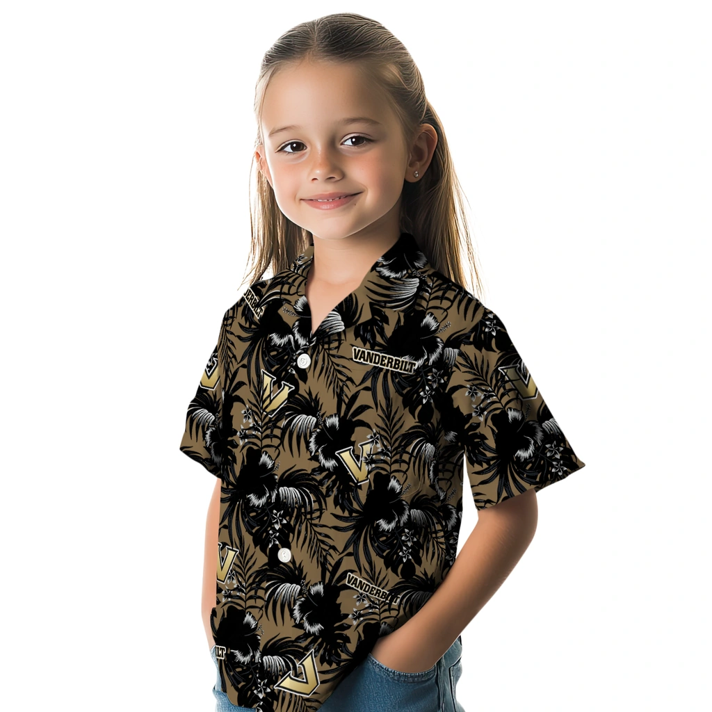 Vanderbilt Commodores Hawaiian Shirt - Hibiscus Exotic vanderbilt commodores hibiscus exotic black hawaiian shirts premium grade