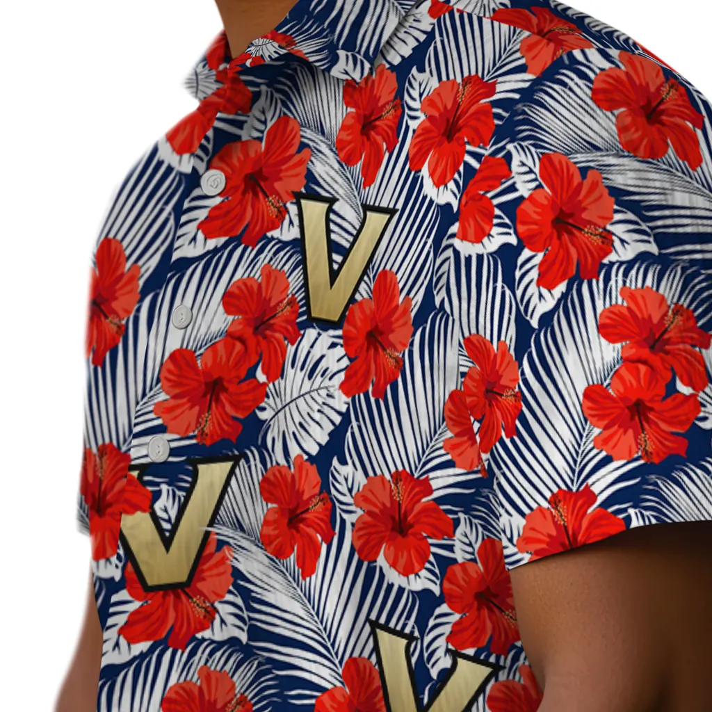 Vanderbilt Commodores Hawaiian Shirt - Hibiscus Fiesta vanderbilt commodores hibiscus fiesta red royal blue hawaiian shirts trendy