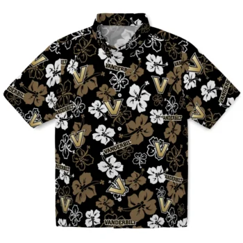 vanderbilt commodores hibiscus bloom black hawaiian shirts best selling