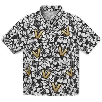 vanderbilt commodores hibiscus motif black white hawaiian shirts best selling