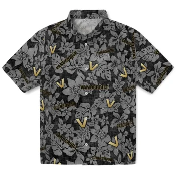 vanderbilt commodores hibiscus oasis black hawaiian shirts best selling
