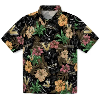 vanderbilt commodores tiki jungle black hawaiian shirts best selling