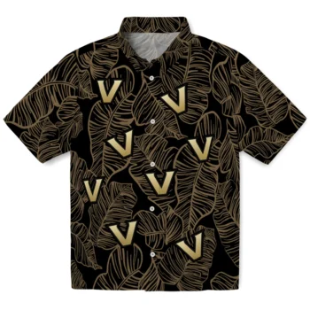 vanderbilt commodores leaf outline black hawaiian shirts best selling