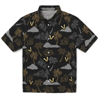 vanderbilt commodores palm and clouds black hawaiian shirts best selling