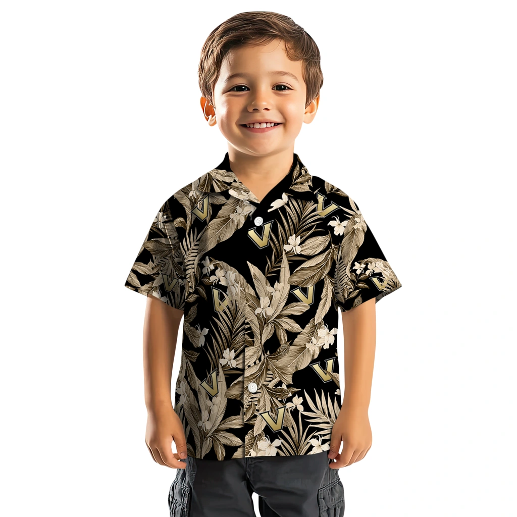 Vanderbilt Commodores Hawaiian Shirt - Palm Leaves vanderbilt commodores palm leaves black hawaiian shirts top rated