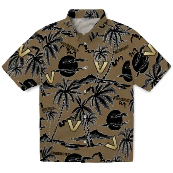 vanderbilt commodores palm sunset hawaiian shirts best selling