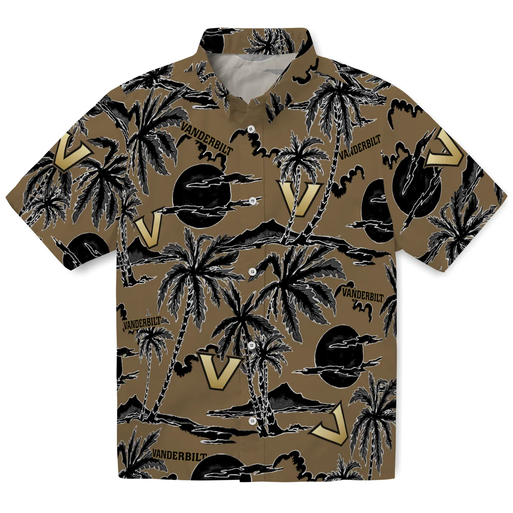 Vanderbilt Commodores Hawaiian Shirt - Palm Sunset vanderbilt commodores palm sunset hawaiian shirts best selling