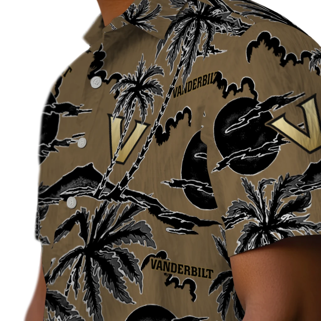 Vanderbilt Commodores Hawaiian Shirt - Palm Sunset vanderbilt commodores palm sunset hawaiian shirts trendy