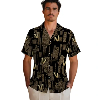 vanderbilt commodores turtle lines black hawaiian shirts fashion forward
