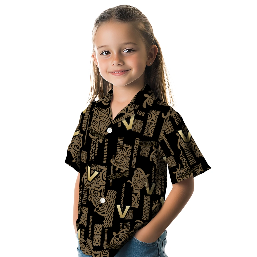 Vanderbilt Commodores Hawaiian Shirt - Turtle Lines vanderbilt commodores turtle lines black hawaiian shirts premium grade