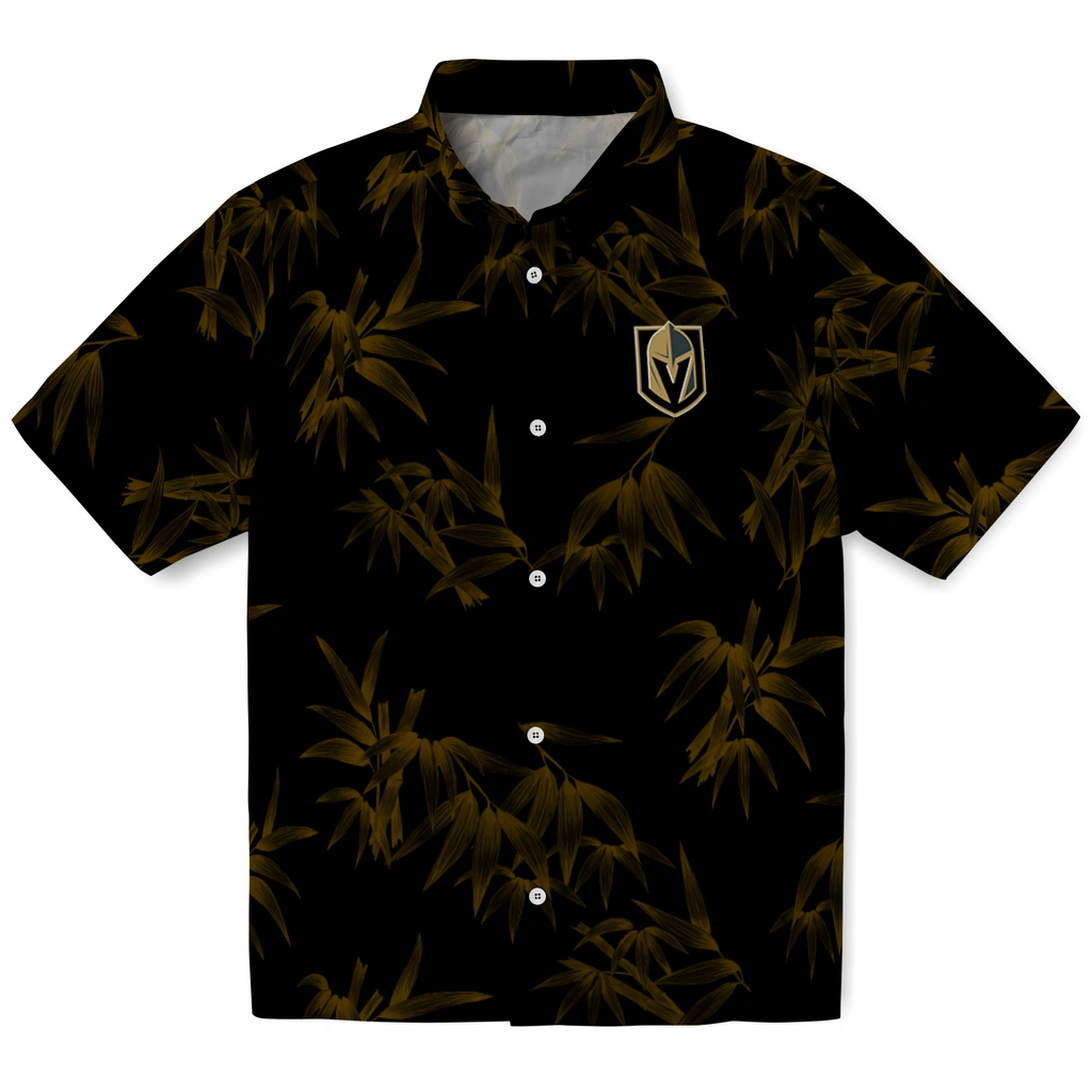 Vegas Golden Knights Hawaiian Shirt - Bamboo Branches vegas golden knights bamboo branches tan black hawaiian shirts best selling