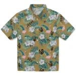Vegas Golden Knights Hawaiian Shirt – Flamingo and Hibiscus