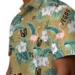 Vegas Golden Knights Hawaiian Shirt – Flamingo and Hibiscus
