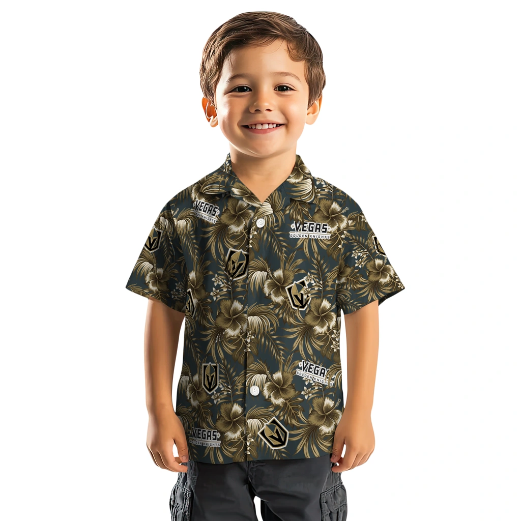 Vegas Golden Knights Hawaiian Shirt - Hibiscus Exotic vegas golden knights hibiscus exotic tan hawaiian shirts top rated