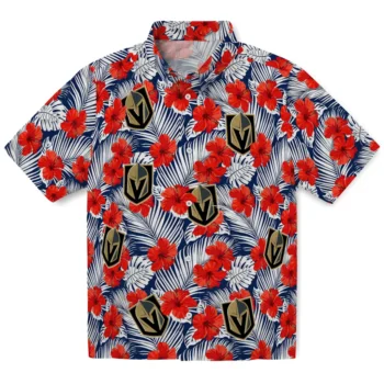 vegas golden knights hibiscus fiesta red royal blue hawaiian shirts best selling
