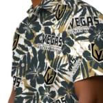 Vegas Golden Knights Hawaiian Shirt – Hibiscus Overlay