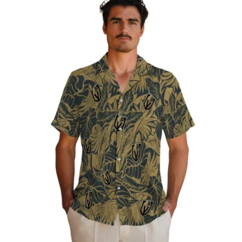vegas golden knights monstera layer tan hawaiian shirts fashion forward