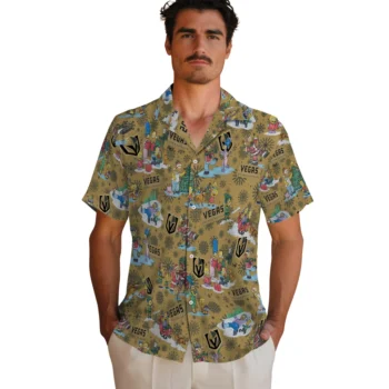 vegas golden knights simpsons christmas tan hawaiian shirts fashion forward