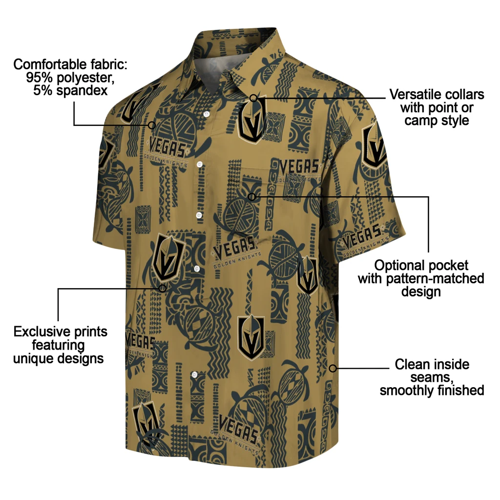 Vegas Golden Knights Hawaiian Shirt - Turtle Lines vegas golden knights turtle lines tan hawaiian shirts new arrival