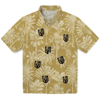 vegas golden knights palm shadows tan hawaiian shirts best selling