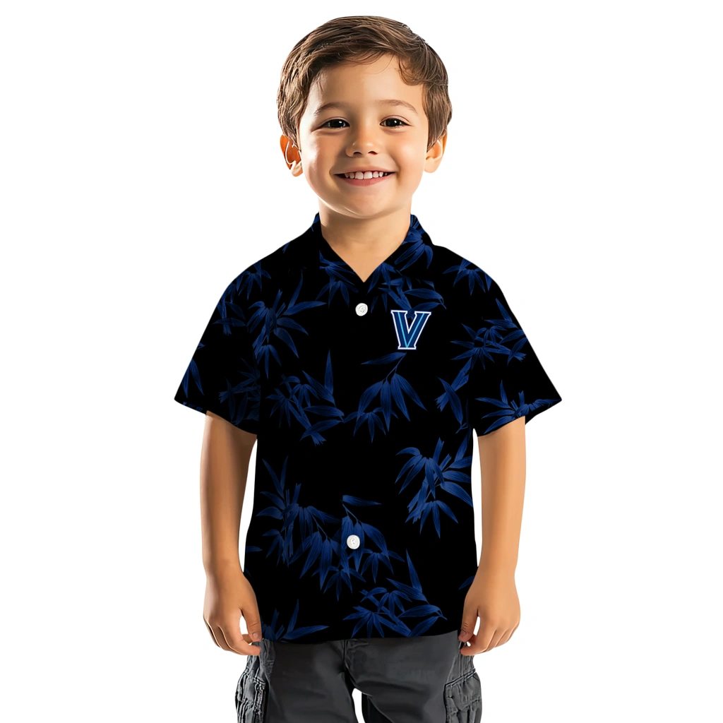 Villanova Wildcats Hawaiian Shirt - Bamboo Branches villanova wildcats bamboo branches navy black hawaiian shirts top rated