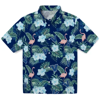 villanova wildcats flamingo palms navy hawaiian shirts best selling