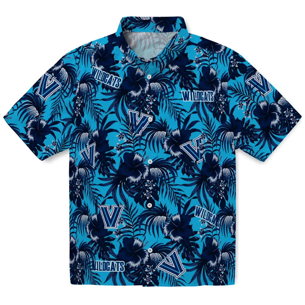 Villanova Wildcats Hawaiian Shirt - Hibiscus Exotic villanova wildcats hibiscus exotic navy hawaiian shirts best selling