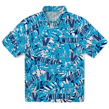 villanova wildcats hibiscus overlay hawaiian shirts best selling