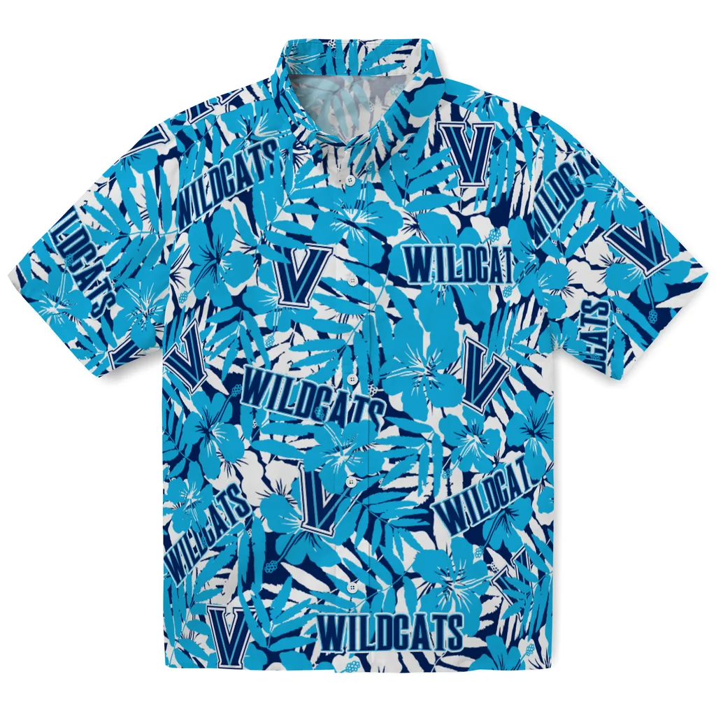 Villanova Wildcats Hawaiian Shirt - Hibiscus Overlay villanova wildcats hibiscus overlay hawaiian shirts best selling