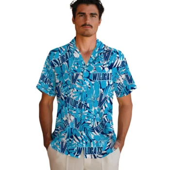 villanova wildcats hibiscus overlay hawaiian shirts fashion forward