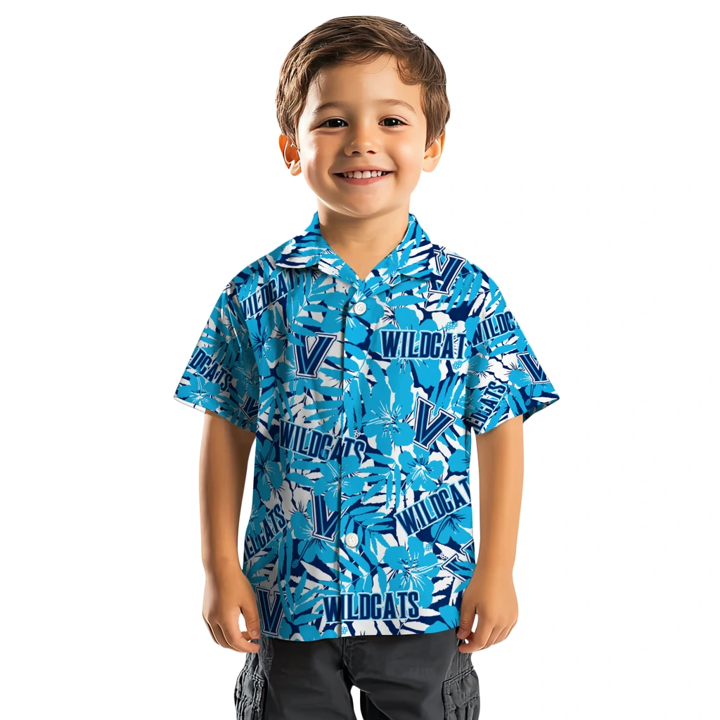 Villanova Wildcats Hawaiian Shirt - Hibiscus Overlay villanova wildcats hibiscus overlay hawaiian shirts top rated