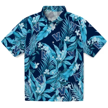 villanova wildcats palm leaves navy hawaiian shirts best selling